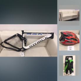 MaxSold Auction: This online auction features LG CYCLING SHOE, MANNEQUINS, FIZIK Black Saddle, Massage Table, Bell Road Tire, UST Schwalbe Tires, Wilier Bar, Custom Bench With Storage, Synchros Saddle, White Loveseat and much more!