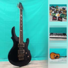 MaxSold Auction: This online auction features electric guitars, acoustic guitars, bass guitar, portable keyboards, speaker cabinet, Yamaha amp, sheet music books, earthenware bowls, book collection, Toro and Worx blowers, vintage knives, big book of Pokemon, stereo receiver and more!