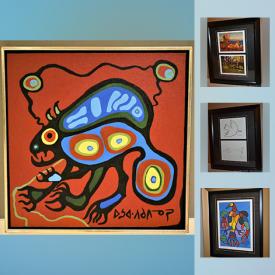 MaxSold Auction: This online auction features lithograph print "Petewana Gorges Nights'" By Tom Thomson, Original Norval Morrisseau Untitled (Woodlan Beaver) Acrylic on canvas, Lithograph print By Pablo Picasso, lithograph print "Good Morning and Sunbird" By Benjamin Chee Chee, and much more!