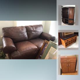 MaxSold Auction: This online auction features furniture such as a console table, cabinet, butler table, loveseat, chair, server, dining table and chairs, corner shelf, china cabinet, entertainment and display center, wall storage, metal file cabinet and more, upright freezer, chrome clothing racks, fish tank, clock radio, vases, decor, ping pong table, luggage, rolling cart, glass and ceramics, closet system, golf clubs and more!