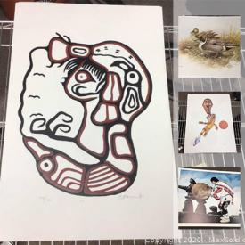 MaxSold Auction: This online auction features Kirkby Lithographs, Ted Crow Lithographs, Philadelphia Flyers Complete Canada Dry Can Set, Indigenous Art Lithographs, Bedding , Umbrella Canopies, and much more!