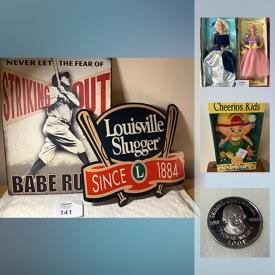 MaxSold Auction: This online auction features collectibles such as American currency, Pez dispensers, collector Barbies, Campbell’s collectibles, Matchbox collectibles, and stamp collections, new cookware, new children’s clothes, children’s books, tin signs, new children’s toys and much more!