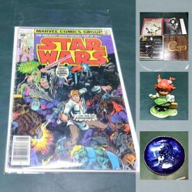 MaxSold Auction: This online auction features Decorative Plates, Vintage Books, Cake Pans, DC Comic Books, LP's, Precious Moments Figurines, Blue Opalescent Dishes, Wedgwood Tea Set, Blue Nintendo DS, Magic Cards, Wooden Carvings, Roy Rogers Comics and much more!