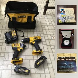 MaxSold Auction: This online auction features collector casino tokens, flaring tool, Joe Sakic rookie cards, autographed photos with COA, collector coins, drill set, compact battery pack, hammer drill and other power tools, vintage Paymaster cheque writing machine, hockey book, stamps, duck decoy, carved ashtray, hot wheels and more!