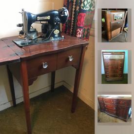 MaxSold Auction: This online auction features Vintage Dresser, Vintage General Sewing Machine, Vintage Bernhardt Buffet, Vintage Zenith Phono Radio and much more!