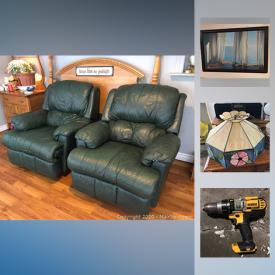 MaxSold Auction: This online auction features appliances such as Frigidaire refrigerator and Frigidaire electric stove, furniture such as oak dresser with mirror, La-z-Boy recliners, leather couch, and commercial cabinets, DeWalt cordless drill, wall art such as Tom Thomson prints, home decor, exercise equipment, women’s accessories and much more!