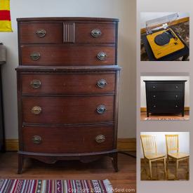 MaxSold Auction: This online auction features Wooden Furniture, Casper Mattress, Lamps, Google Home Mini, Lasko Fans, Chinos and Button-Down Shirts and much more!