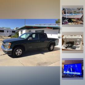 MaxSold Auction: This online auction features 2005 Chevy Colorado, 2009 boat with trailer, furniture such as La-Z-Boy couch recliner, Sauder dresser, and electric fireplace, electronics such as DVD player, 63” Vizio TV, fitness trackers, and PS4, power tools such as Chicago miter saw, Central Machinery bench grinder, and Makita power planer, exercise equipment such as Gold’s Gym treadmill, Magnetic Resistance bike, and weight lifting equipment, wall art, small kitchen appliances, camping gear, rifle scopes, vintage lamps, home decor, pet supplies, linens, glassware, kitchenware, books and much more!