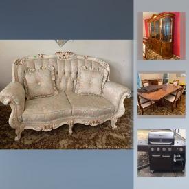 MaxSold Auction: This online auction features Francesca Sofa & Loveseat, Sony Bravia TV, Roll Top Desk, Highboy, Garden Tools, Kenmore Gas Grill, Fire Pit, Trampoline and much more!