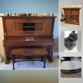 MaxSold Auction: This online auction features Birdbath, Hanging Lantern Lamp, Wii, Toshiba DVD Player, Royal Prestige China Set, Pioneer Stereo Equipment, Albums, Player Piano, Lladro and much more!