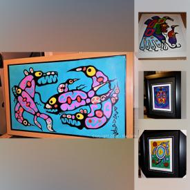 MaxSold Auction: This online auction features art such as Norval Morrisseau original acrylic on canvas, framed numbered prints such as Benjamin Chee Chee, Don Chase, and Pablo Picasso, unframed numbered prints such as AJ Casson, Lawren Harris, and Tom Thomson and much more!