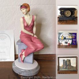 MaxSold Auction: This online auction features Murano Glass Vase, Antique Mantle Clock, Wood Art, Maurice De Vlaminck Pencil Etching, Neon Open Sign, Muff & Jeff Cartoons Book, Kobe Bryant Adidas Advertising Board, Leather Bound Books, Vintage Pyrex, Royal Doulton Signed Figure, Indigenous Art, Vintage Stereoview Photo Cards, Vintage Pinup Calendars and much more!