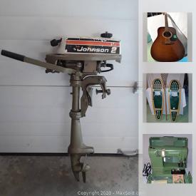 MaxSold Auction: This online auction features ARMACO AMPLIFIER, FISHER SEMI AUTOMATIC TURNTABLE, BSR TURN TABLE, HALLICRAFTERS WORLD RADIO, SNOW SHOES, ELECTRIC ELNA SEWING MACHINE, ART, MONTREAL EXPOS BANNER and much more!