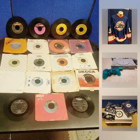 MaxSold Auction: This online auction features a PlayStation One, vintage books, puzzles, model train equipment, children's toys, figurines, autographed baseball, vintage soaps and more!