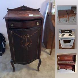 MaxSold Auction: This online auction features Bunnykins, Blue Mountain Pottery, Dresser, LLadro Figurines, Record Cabinet, Mens Danier Leather Jacket, Vintage Morris Field Rogers Co. Limited Piano and much more!