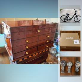 MaxSold Auction: This online auction features Cigar Humidors, KitchenAid Artisan Mixer, Pet Supplies, Beer Steins, Owl Decor, Facebook Portal, NordicTrack Rowing Machine, Kreg Woodworking Tools, Bunker Up Fishing Bait Launcher and much more!