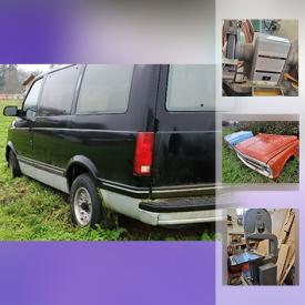 MaxSold Auction: This online auction features Astro van 1968 ford sedan, trailer, furniture,  collectibles,  bicycles, scooter, kitchenware, kitchen appliances, whirlpool gas stove, car parts, sewing machine, skill saws, Wood bandsaw, generator, grinder, toy cars, hand tools and much more.