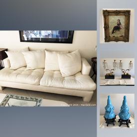 MaxSold Auction: This online auction features MCM Furniture, Art Deco Sculpture, Decorative Glass Fruit & Vegetables, Candelabra, Asian Ginger Jars, Perfume Bottles, Hoover Vacuum, Small Kitchen Appliances, Jade Decorative Piece, Itzchak Tarkay Framed Prints, Egyptian Parchment Framed Artwork and much more!