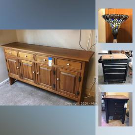 MaxSold Auction: This online auction features Roll Top Trash, Glass Pieces for Stained Glass, Floor Fan, Space Heater, Craftsman Cabinet, Tile Cutter With Stand, Student Slide Trombone and much more!