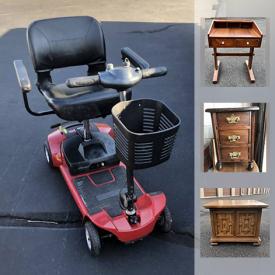 MaxSold Auction: This online auction features Lamps, Occasional Tables, Antique Steamer Trunk, Antique Offering Box, Antique Dollhouse Furniture, Mobility Scooter, Bar Advertisements and much more!