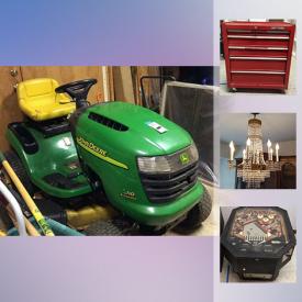 MaxSold Auction: This online auction features pinball machines, snow blower, tractor, vintage mahjong set, furniture such as shelves, china cabinet, tables and more, power washer, sculptures and art, china cabinet, pottery, stained glass, crates, vacuum, yardcare items, wood bar and corker, chandelier and more!