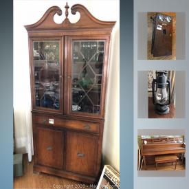 MaxSold Auction: This online auction features Kerosene Lantern, MCM Art Glass, paperweight by Mats Jonasson, Corner Cabinet, Crockery, Sony 40" LED-backlit LCD TV, Antique Telephone Box, Steamer Trunk, Antique Scythe and much more!