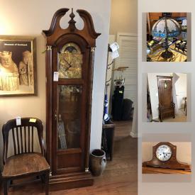 MaxSold Auction: This online auction features Mink Coat, Howard Miller Grandfather Clock, Vintage Enamelware, Portmeirion Serving Pieces, Vintage Toy Bank, Villeroy And Boch Tea Set, Polo Equipment, Wii Game Console, Vintage Stained Glass Fixture, Samsung TV, Frederic Remington Sculpture and much more!