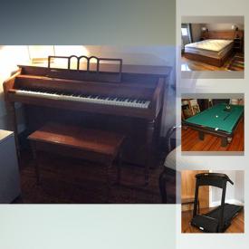 MaxSold Auction: This online auction features Mason and Risch mahogany piano, antique Swiss games table, and Dufferin pool table, collectibles such as Sterling silver flatware, Spode, antique crystal, and fossils, art such as carved wood statues, framed prints, and silk watercolours, electronics such as Denon receiver, DVD player, and Dell laptop, furniture such as Rosewood Asian style dining chairs, Hitchcock mahogany dresser, Mustering cabinets, and outdoor teak table, shelving units, wool area rug, glassware, Bridgestone tires, table lamps and much more!