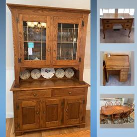MaxSold Auction: This online auction features Barrister Bookcase, Collectible Plates, Games & Puzzles, Cedar Trunk, Oak Dining Room Set, Area Rugs, Decanters, Small Kitchen Appliances, Rooster Decor, Pfaltzgraff Dishes, Hummel Spice Jar Set, Animal Figurines, Canon Printer, Vintage Wooden Chest, Vintage Doll and Carriage and much more!