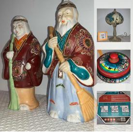 MaxSold Auction: This online auction features Miniature Geisha Figures, Sake Figurines, Desktop Humidor, Vintage Costume Jewelry, Vintage Marble Game, Milk Glass, Mildred Sands Katz Signed Print, Vintage Star Wars Action Figures, Mac Therson Antique Greeting Card, Vintage Beer Stein, Jimmy Buffet Signed Photo, Celtic Cross and much more!