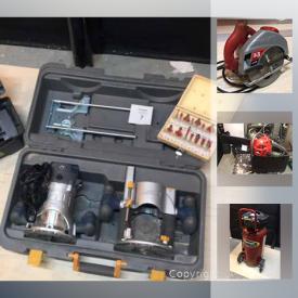 MaxSold Auction: This online auction features Chain Saw, Table Saw, Grinder, Router, Sliding Wet Saw, Ventilation Fan NIB, Flooring Nailer, Air Compressor and much more!