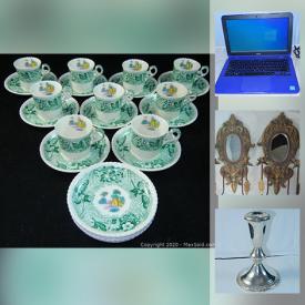 MaxSold Auction: This online auction features electronics including Dell, china including Copeland Spode, artwork, decor including lamps, JFK memorabilia, collection of newspapers from major events, coins including an Indian head penny, tools including Milwaukee and much more!