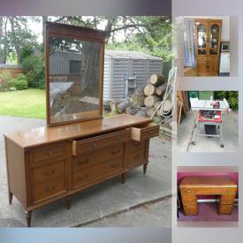 MaxSold Auction: This online auction features antique furniture such as dressers, tables, and a pedestal desk, silver cutlery and serving accessories, musical instruments, hardware and power tools such as saws, drills, carvers and planers, electronics such as consoles and a drone, home accessories and craft supplies, sports and outdoor equipment and tires, children's toys and much more!