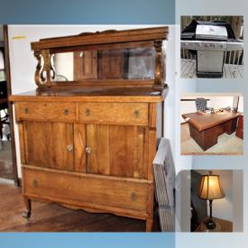 MaxSold Auction: This online auction features Office Furniture, Humidor, Antique Wood Cabinet, Antique Sideboard, Area Rugs, Char-Broil Grill, Dressage Ring, Small Kitchen Appliances, Horse Riding Saddle, Cybex Elliptical Machine, Generator, Power Washer, Power Tools, Sony TV, Vintage Roll Top Desk, Queen Sleigh Bed and much more!