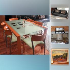 MaxSold Auction: This online auction features Oil Paintings, IKEA Cabinet Inserts, IKEA Storage Cabinet, Exterior Table, Ultra Chef Gas Barbecue, Queen Bed, leather couch, Area Rug, Dining Table and much!