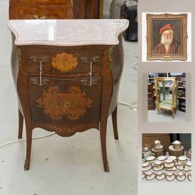 MaxSold Auction: This online auction features furniture, artworks, STERLING SILVER Spoons, Miniature Porcelain Figurines, vintage items, decors, collectibles, glassware, Pair of Antique Cast Iron Wheels and much more.