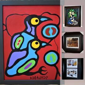 MaxSold Auction: This online auction features Original art by artist Norval Morrisseau and Don Chase; framed, signed limited edition lithographs and prints by artist Tom Thompson, Franklin Carmichael, AJ Jackson; Brian Marion, Clarence Gagnon and unframed lithographs by artist Carl Beam and more!