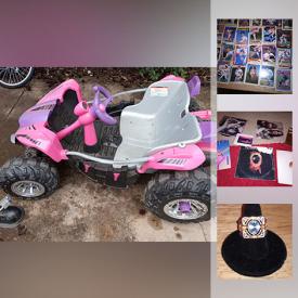 MaxSold Auction: This online auction features Wilson leather coat, baseball cards, 14k yellow gold aquamarine sapphire diamond ring, records, phone cases, painting, little girl car and much more!