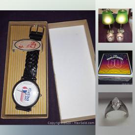 MaxSold Auction: This online auction features artworks, jewelry, vintage items, decors, collectibles, US Navypins, legos, vinyl LP's, candle holders, lamp, pottery, books, Royal Doulton pitcher, tool, Makita Brad Nailer, jigsaw router and much more!