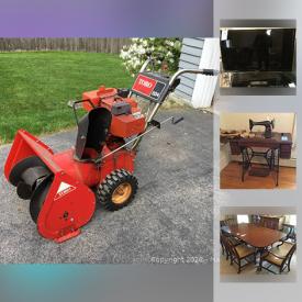 MaxSold Auction: This online auction features furniture, electronics, collectibles, white glassware, sewing supplies, kitchenware, small kitchen appliances, gardening tools, sofa sets, a variety of vintage items, tools and much more.