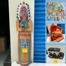 MaxSold Auction: This online auction features artworks, antiques, collectibles, Indian hand made Folk art, voyager ship wheels musical clock, antique Oil Lantern, McCoy car cookie jar, books, hand tools, pewter, Husqvarna 51 chainsaw, and much more.