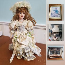 MaxSold Auction: This online auction features Toys & Games, Vintage Dolls, Wooden Statues,
Carnival Glass. Crystal. Military Books. Original Art, Camping Gear, DVDs, Canon Printer, Cross country Skis, Pyrex and much more!