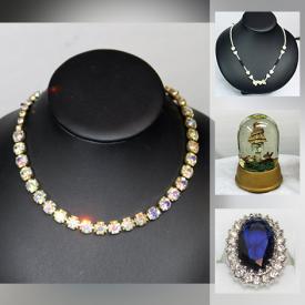 MaxSold Auction: This online auction features vintage beaded necklaces, Fenton Bicentennial Beer Stein, Various Pins, New Mom Necklace, Three Strand Vibrant Colored Necklace, Bracelets, Star War Watches, Vintage Buttons, Wooden Ship Marked "HMS Victory" and much more.