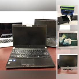 MaxSold Auction: This online auction features 80 curved TV, Microsoft Surface computers, laptop computers incl. Mac book's, TVs, Printers, office furniture, desktop computers, tablets and cell phones and much more.