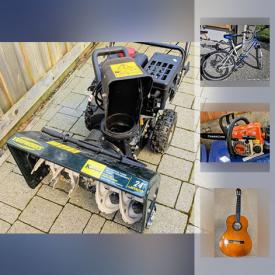 MaxSold Auction: This online auction features Guitars, Commemorative Print & Stamp, Hockey Collectibles, Vintage Coleman Gas Iron, Fishing Rods & Reels, Fishing Plugs, Bicycles, Lawnmower, Snowblower, Stuart Oldaker Etching, Heaters, Compressor, Camping Gear, Coins, Vintage Tin Signs and much more!