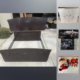 MaxSold Auction: This online auction features Toys; art / office /craft supplies; home goods such as comforters, curtains and sofa covers; Roku 2 and Xbox Kinect, games; Our Generation wooden wardrobe and queen bed frame with headboard and more!