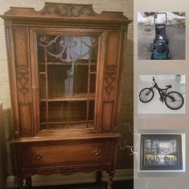 MaxSold Auction: This online auction features Large Oil Paintings, BBQ Grill, Vintage Clothing, Love Seat, Electric Lawn Mower, Electric Fireplace, Adult Bike, Freezer, Lane Cedar Chest, Snowblower and much more!