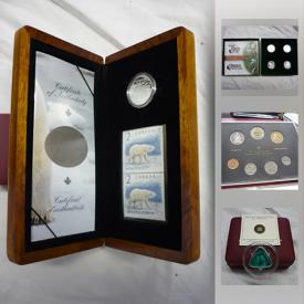 MaxSold Auction: This online auction features Richard Woodburn Collection Coins, Royal Canadian Mint Specimen Sets, Canadian Coinage with Special Edition Loonie, Millennium Quarter Sets, Vancouver Olympics Coins, Silver Bar, Canada Proof Silver Dollar, Large Copper Pennies, Coins in Binder Sheets and much more!