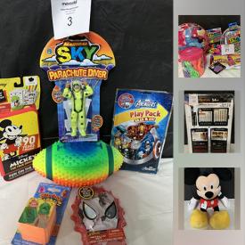 MaxSold Auction: This online auction features New in Box Items such as Toys for Easter Baskets, Sender Snow Helmet, Tin Signs, Golf Balls, Puppy Supplies, Bathroom Accessories, Kitchen Utensils and much more!