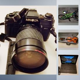 MaxSold Auction: This online auction features Inversion Table, Bicycles, Toys, Minolta manual camera, Guitar, Violins, Samsung Pro, Persian Rugs and much more!